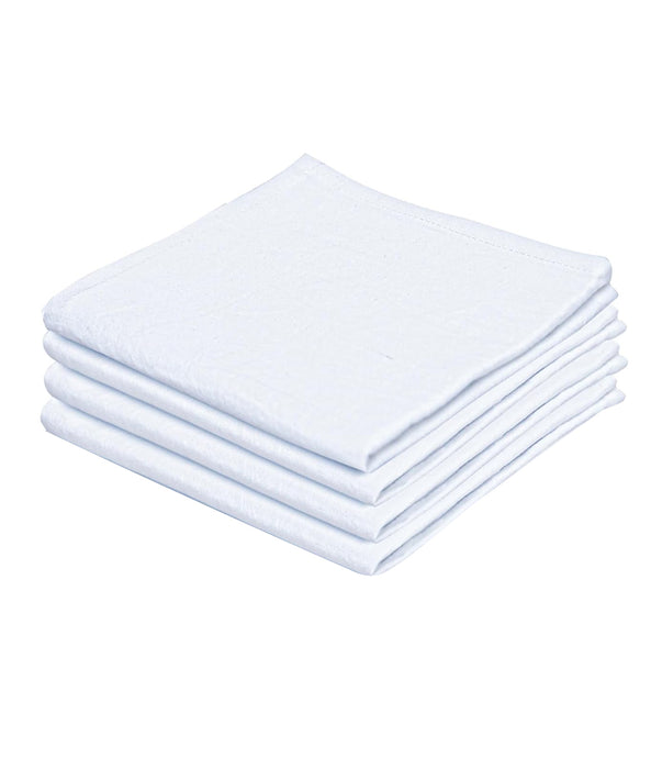 Flour Sack Dish Cloth 13"x13" 100% Cotton Shop Towels White - Wholesale