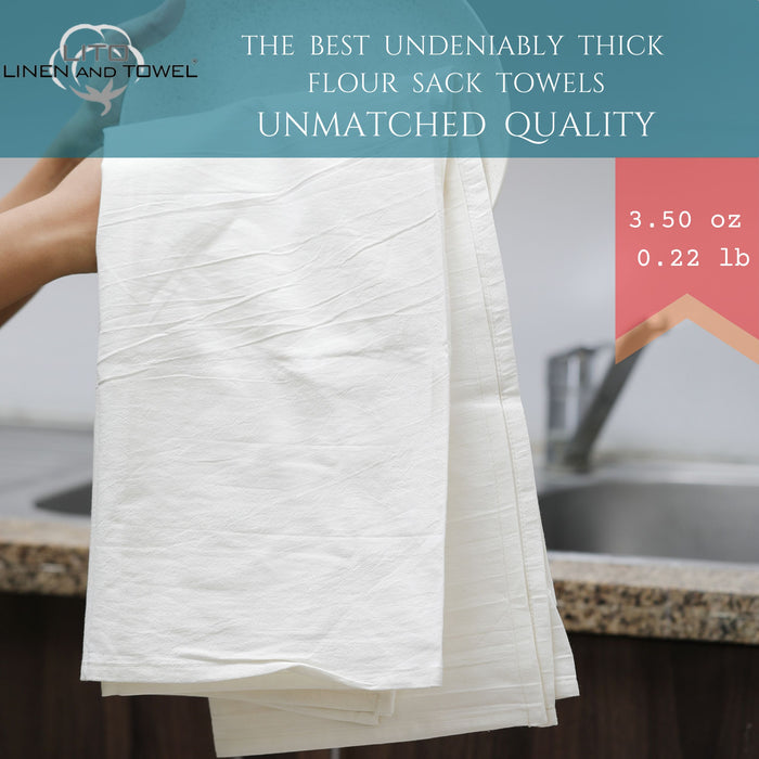 Premium Flour Sack Towels-28"x28" - Save 2% with Pack of 45