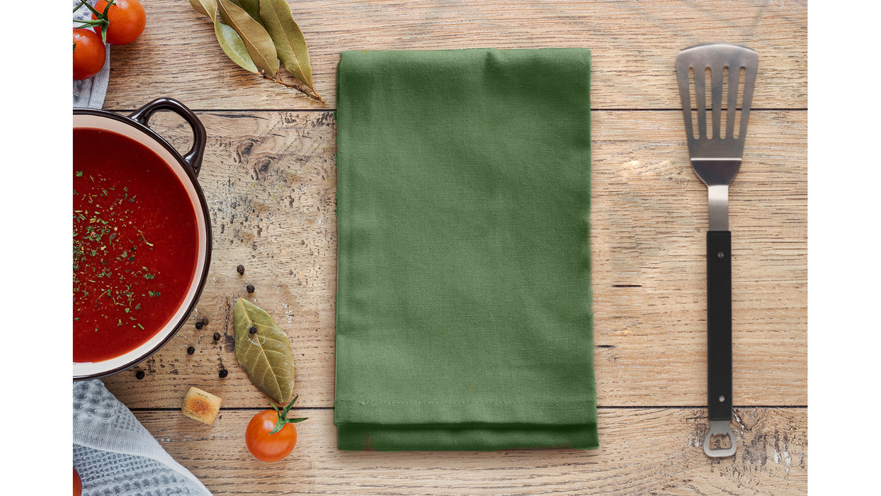 Solid Dyed Dinner Napkins-18"x18"-Green-Pack of 12