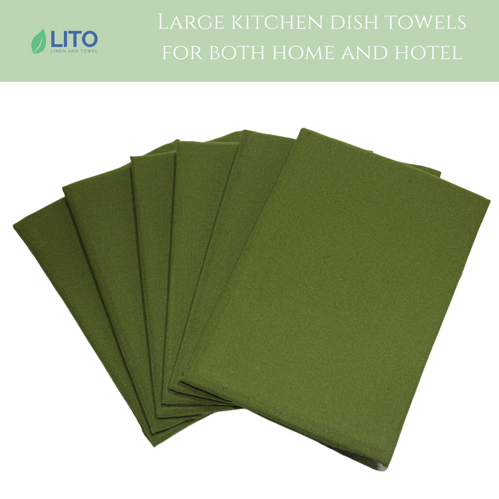 Set of 8 Lime Green Solid Rectangular Dish Towels and Dish Cloths 19
