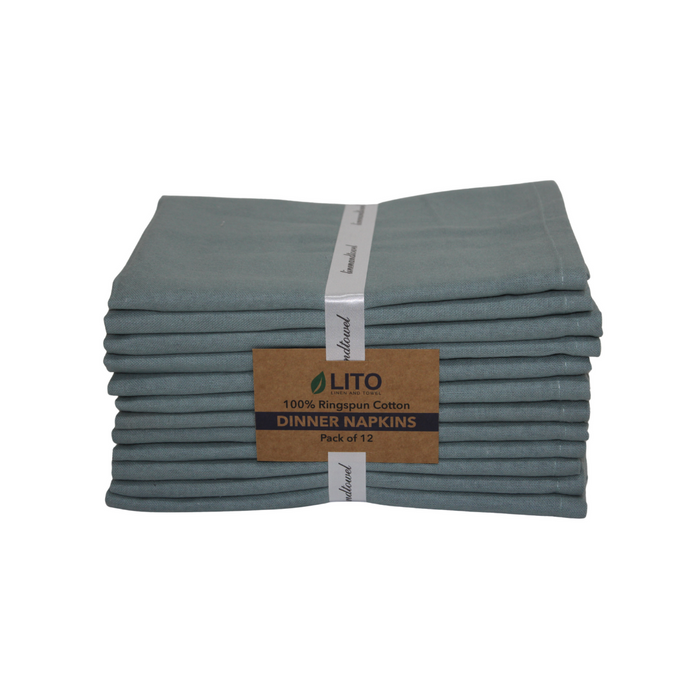 Solid Dyed Dinner Napkins-18"x18"-Sea Foam Green-Pack of 12