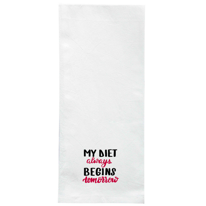 Screen Printed Flour Sack Towels-18"x28"-White