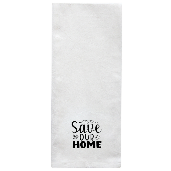 Screen Printed Flour Sack Towels-18"x28"-White