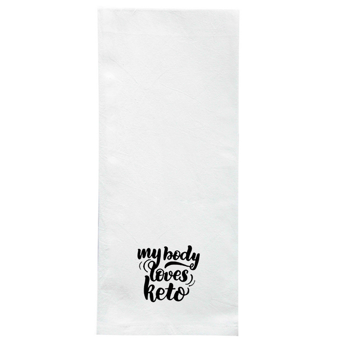 Screen Printed Flour Sack Towels-18"x28"-White