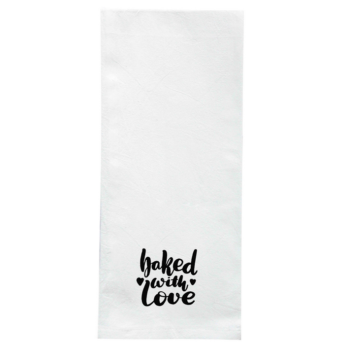 Screen Printed Flour Sack Towels-18"x28"-White