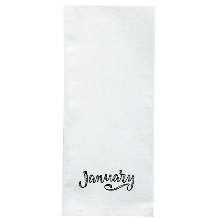 Screen Printed Flour Sack Towels-18"x28"-White