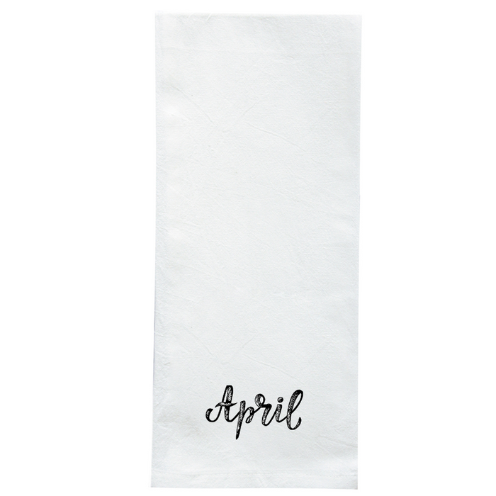 Screen Printed Flour Sack Towels-18"x28"-White