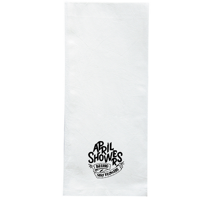 Screen Printed Flour Sack Towels-18"x28"-White