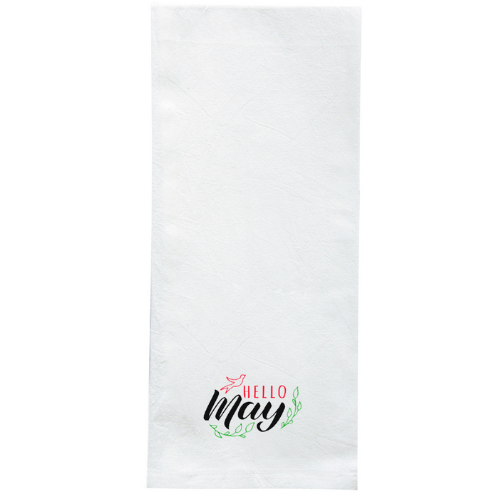 Screen Printed Flour Sack Towels-18"x28"-White