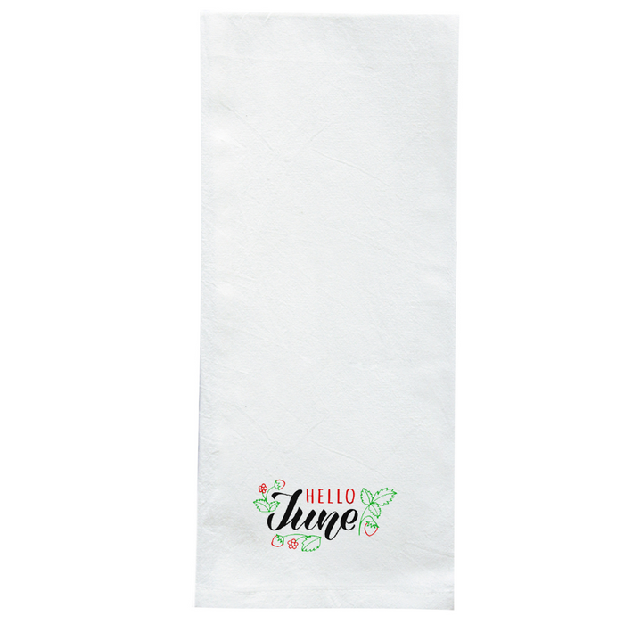 Screen Printed Flour Sack Towels-18"x28"-White