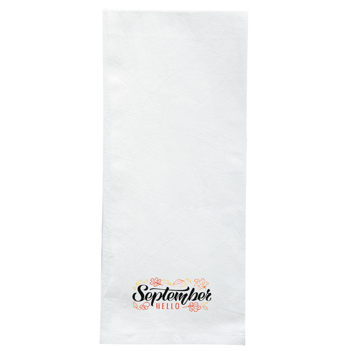 Screen Printed Flour Sack Towels-18"x28"-White