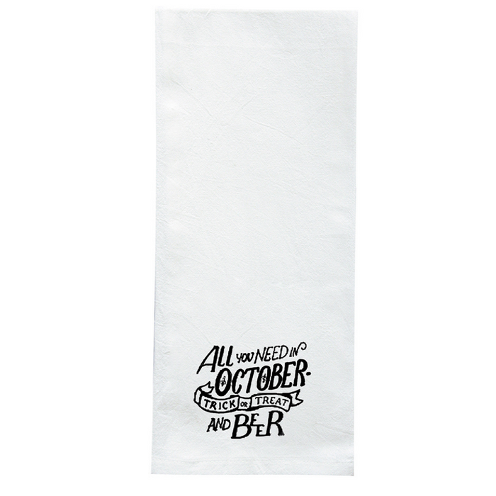 Screen Printed Flour Sack Towels-18"x28"-White