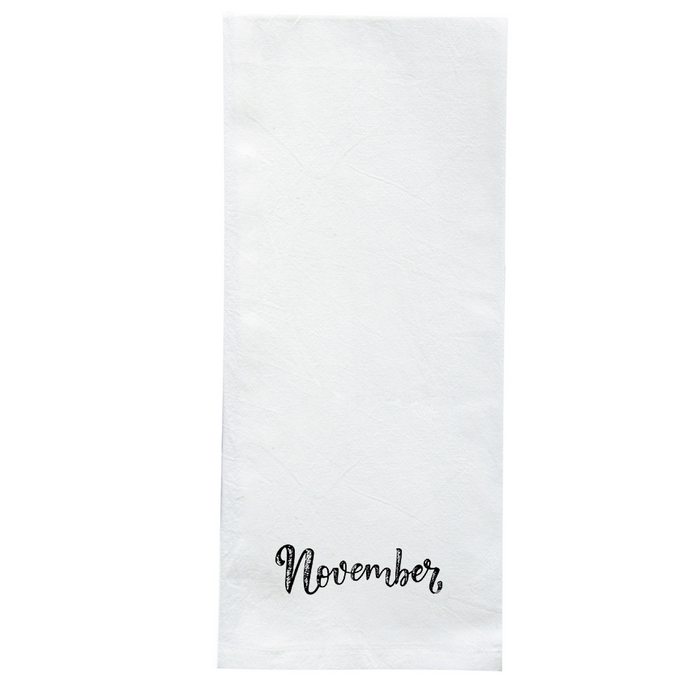 Screen Printed Flour Sack Towels-18"x28"-White