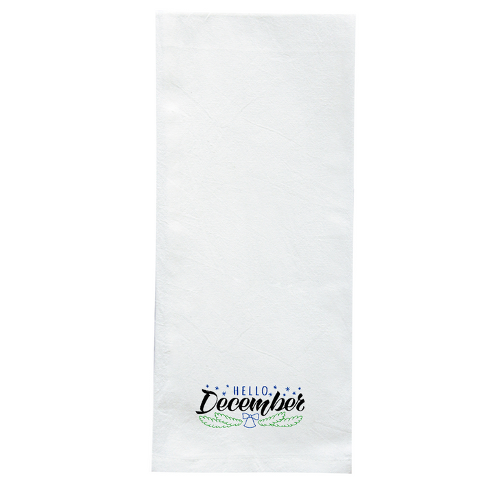 Screen Printed Flour Sack Towels-18"x28"-White