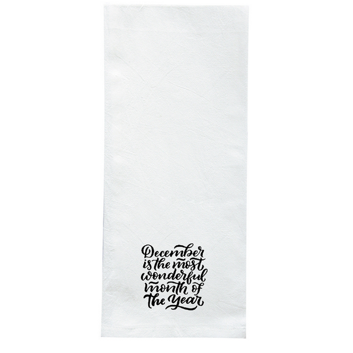 Screen Printed Flour Sack Towels-18"x28"-White