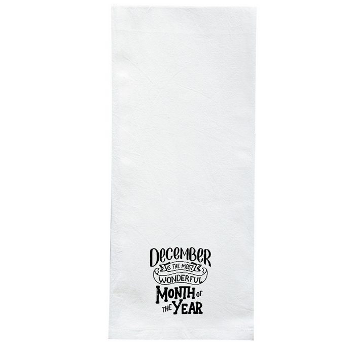 Screen Printed Flour Sack Towels-18"x28"-White