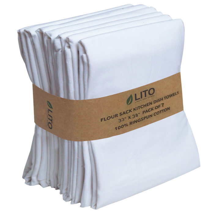 Flour Sack Towels Bulk | Flour Sack Towels Wholesale | 27 x 27 | Wholesale  Flour Sack Towels Soft Available in White & Natural | 100% Cotton