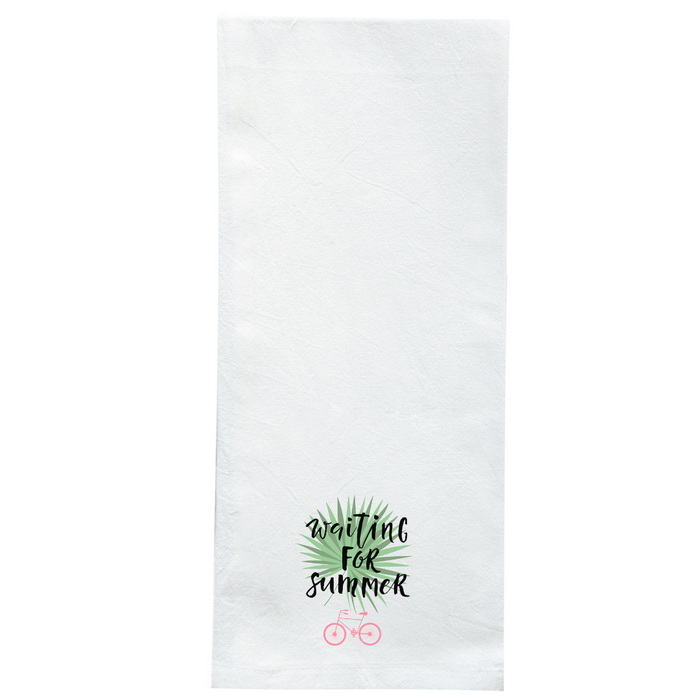 Screen Printed Flour Sack Towels-18"x28"-White