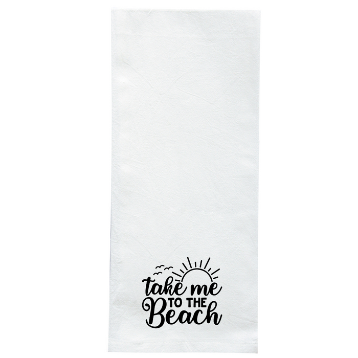 Screen Printed Flour Sack Towels-18"x28"-White