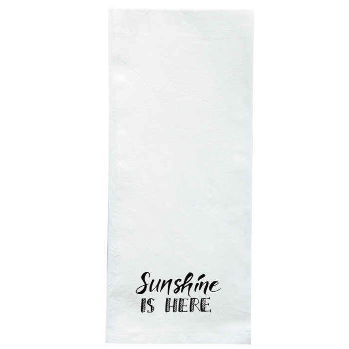 Screen Printed Flour Sack Towels-18"x28"-White