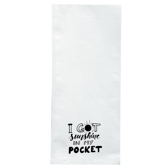 Screen Printed Flour Sack Towels-18"x28"-White