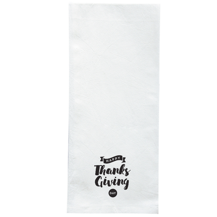 Screen Printed Flour Sack Towels-18"x28"-White