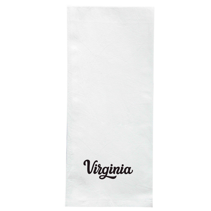 Screen Printed Flour Sack Towels-18"x28"-White