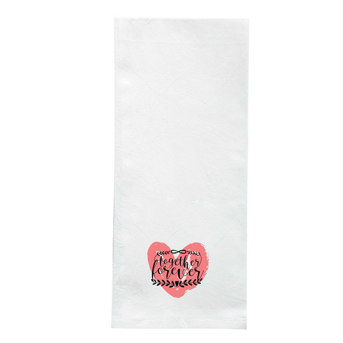 Screen Printed Flour Sack Towels-18"x28"- White