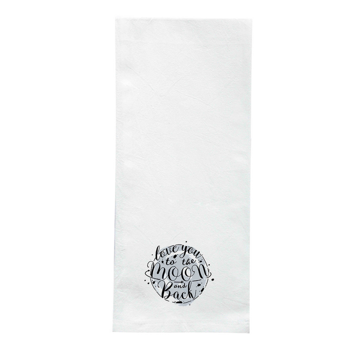 Screen Printed Flour Sack Towels-18"x28"- White