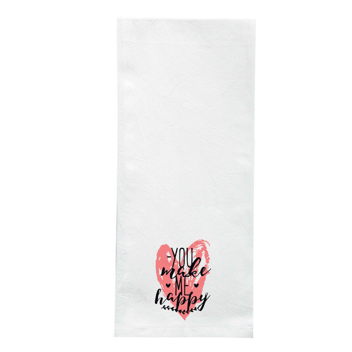 Screen Printed Flour Sack Towels-18"x28"- White