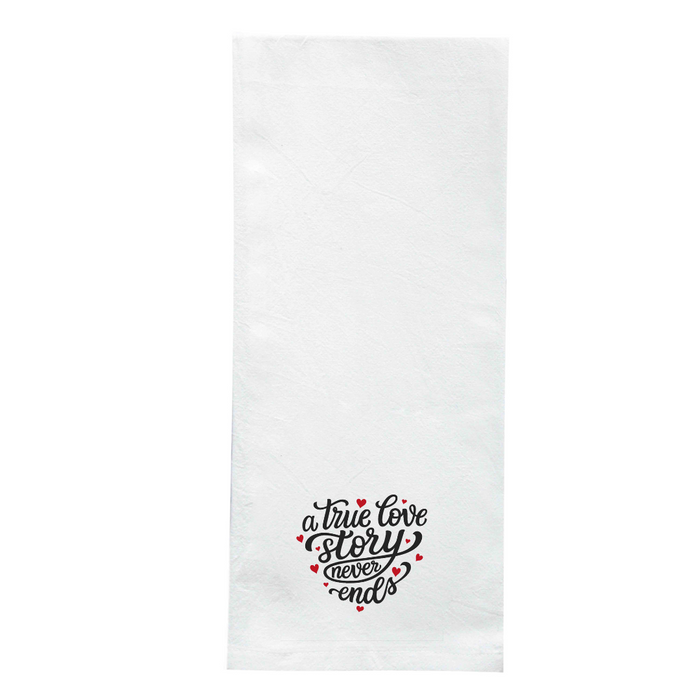 Screen Printed Flour Sack Towels-18"x28"- White