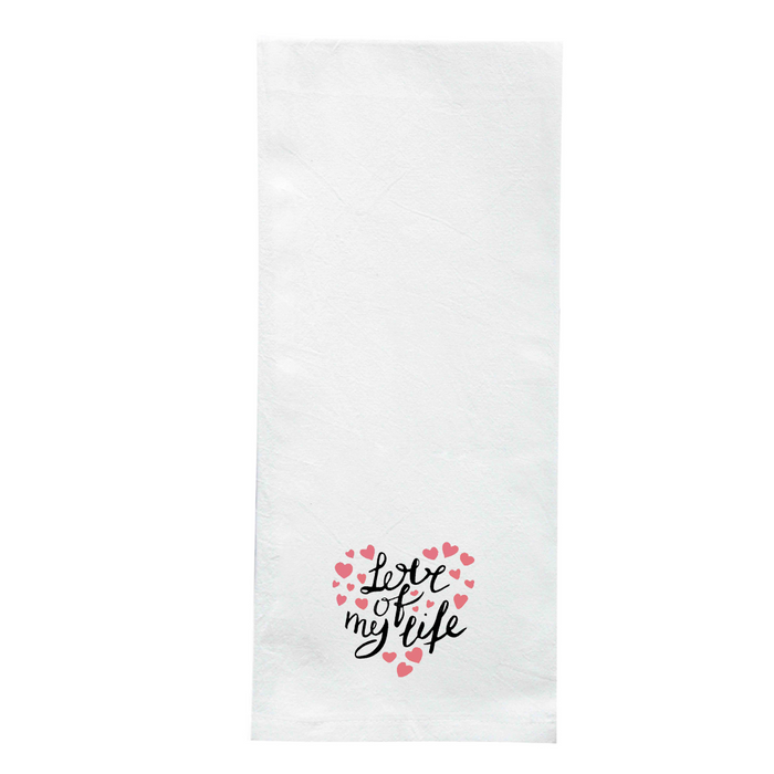 Screen Printed Flour Sack Towels-18"x28"- White