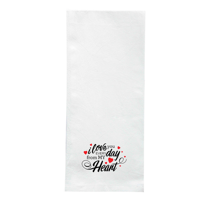 Screen Printed Flour Sack Towels-18"x28"- White