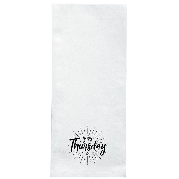 Screen Printed Flour Sack Towels-18"x28"-White