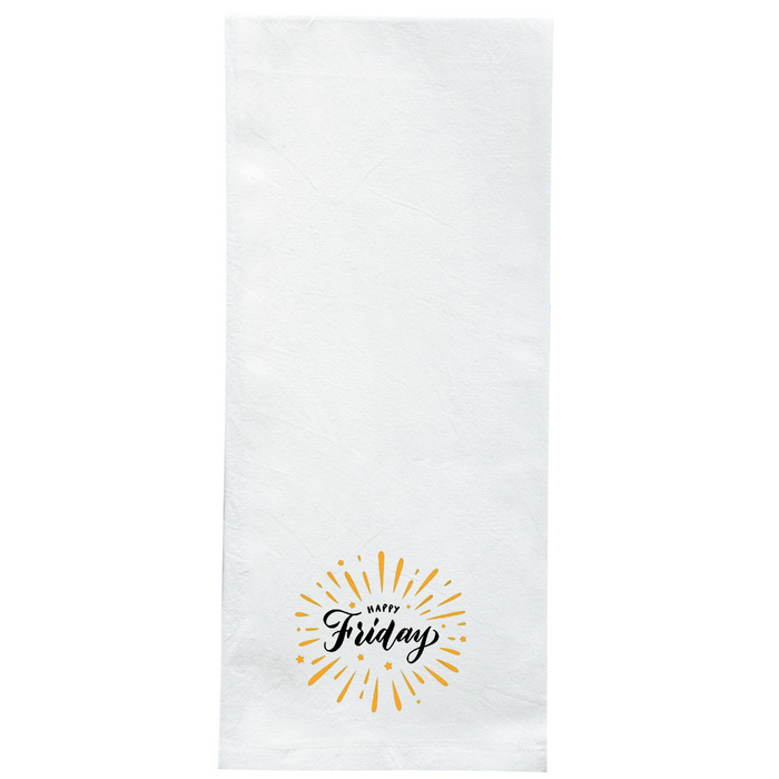 Screen Printed Flour Sack Towels-18"x28"-White