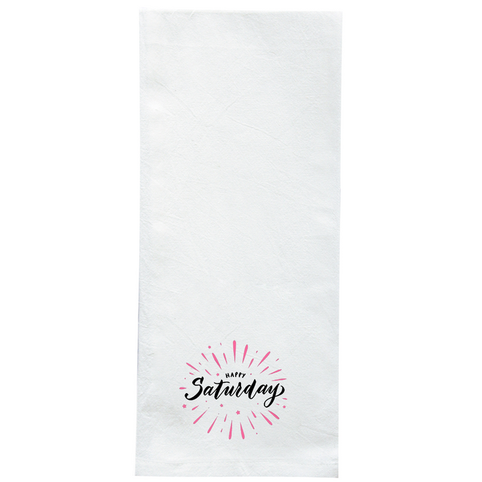 Screen Printed Flour Sack Towels-18"x28"-White